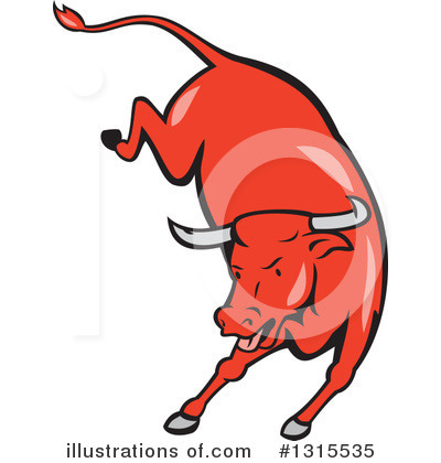 Royalty-Free (RF) Bull Clipart Illustration by patrimonio - Stock Sample #1315535