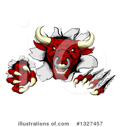 Royalty-Free (RF) Bull Clipart Illustration by AtStockIllustration - Stock Sample #1327457
