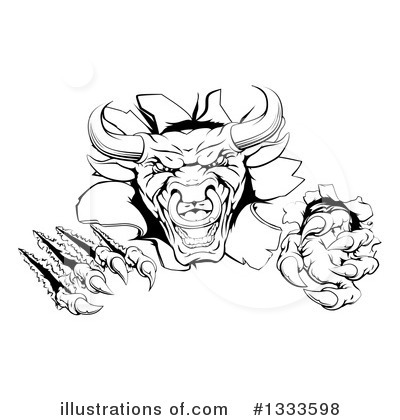 Royalty-Free (RF) Bull Clipart Illustration by AtStockIllustration - Stock Sample #1333598
