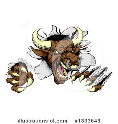 Royalty-Free (RF) Bull Clipart Illustration by AtStockIllustration - Stock Sample #1333646