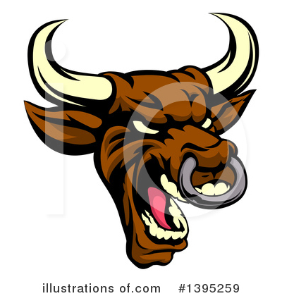 Bull Clipart #1395259 by AtStockIllustration