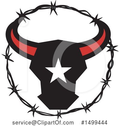 Texas Longhorn Clipart #1499444 by patrimonio