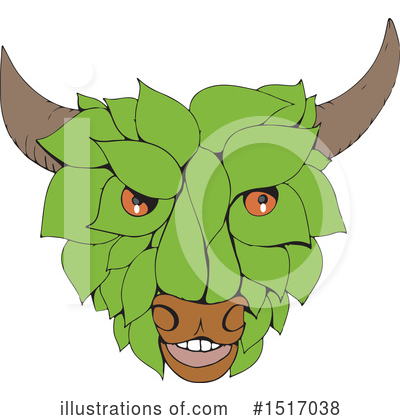 Royalty-Free (RF) Bull Clipart Illustration by patrimonio - Stock Sample #1517038