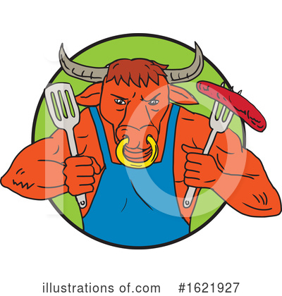 Royalty-Free (RF) Bull Clipart Illustration by patrimonio - Stock Sample #1621927