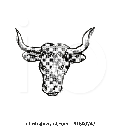 Royalty-Free (RF) Bull Clipart Illustration by patrimonio - Stock Sample #1680747
