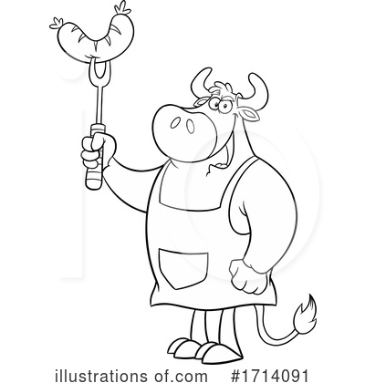 Royalty-Free (RF) Bull Clipart Illustration by Hit Toon - Stock Sample #1714091