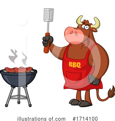 Royalty-Free (RF) Bull Clipart Illustration by Hit Toon - Stock Sample #1714100