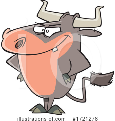 Royalty-Free (RF) Bull Clipart Illustration by toonaday - Stock Sample #1721278