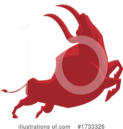 Royalty-Free (RF) Bull Clipart Illustration by Hit Toon - Stock Sample #1733326