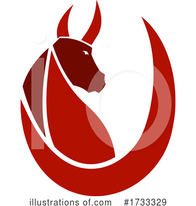 Royalty-Free (RF) Bull Clipart Illustration by Hit Toon - Stock Sample #1733329