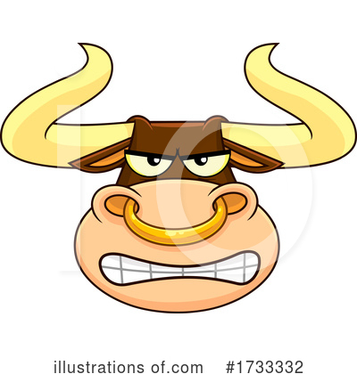 Royalty-Free (RF) Bull Clipart Illustration by Hit Toon - Stock Sample #1733332