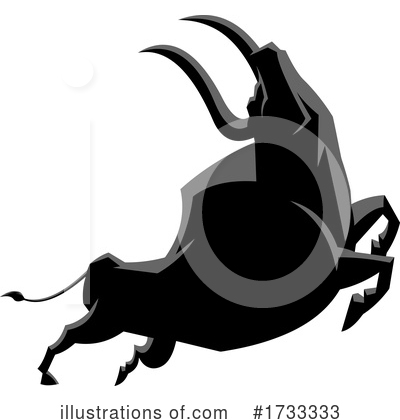 Royalty-Free (RF) Bull Clipart Illustration by Hit Toon - Stock Sample #1733333
