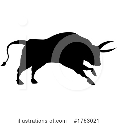 Royalty-Free (RF) Bull Clipart Illustration by Hit Toon - Stock Sample #1763021