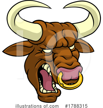 Bull Clipart #1788315 by AtStockIllustration