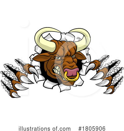 Royalty-Free (RF) Bull Clipart Illustration by AtStockIllustration - Stock Sample #1805906