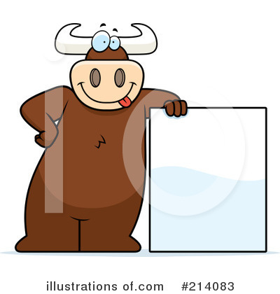 Royalty-Free (RF) Bull Clipart Illustration by Cory Thoman - Stock Sample #214083