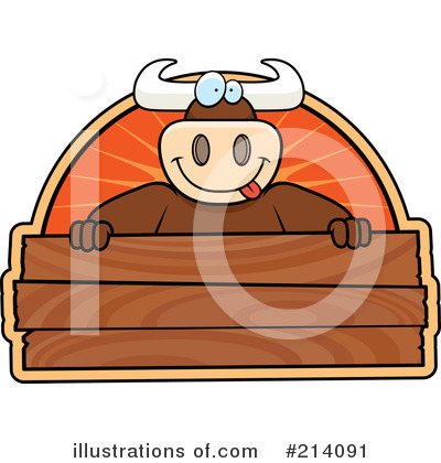 Royalty-Free (RF) Bull Clipart Illustration by Cory Thoman - Stock Sample #214091