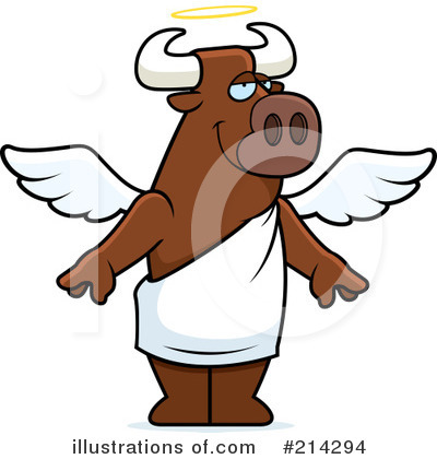 Royalty-Free (RF) Bull Clipart Illustration by Cory Thoman - Stock Sample #214294