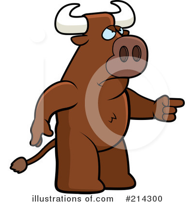 Royalty-Free (RF) Bull Clipart Illustration by Cory Thoman - Stock Sample #214300