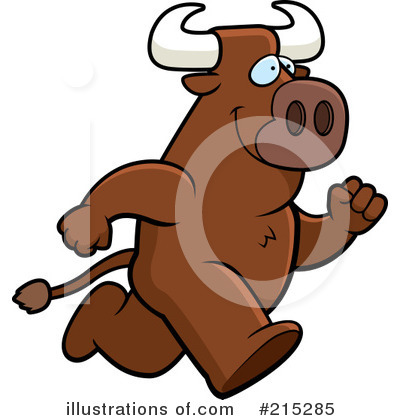 Royalty-Free (RF) Bull Clipart Illustration by Cory Thoman - Stock Sample #215285