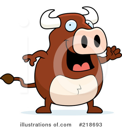 Royalty-Free (RF) Bull Clipart Illustration by Cory Thoman - Stock Sample #218693