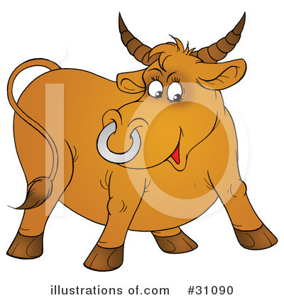 Royalty-Free (RF) Bull Clipart Illustration by Alex Bannykh - Stock Sample #31090