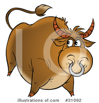 Royalty-Free (RF) Bull Clipart Illustration by Alex Bannykh - Stock Sample #31092