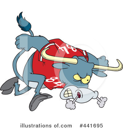 Royalty-Free (RF) Bull Clipart Illustration by toonaday - Stock Sample #441695