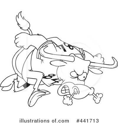 Royalty-Free (RF) Bull Clipart Illustration by toonaday - Stock Sample #441713