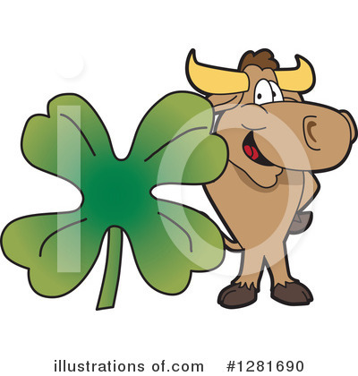 Royalty-Free (RF) Bull Mascot Clipart Illustration by Mascot Junction - Stock Sample #1281690