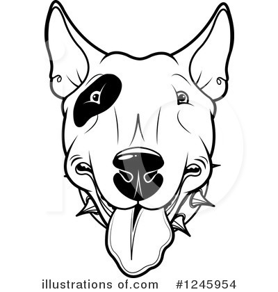 Royalty-Free (RF) Bull Terrier Clipart Illustration by Pushkin - Stock Sample #1245954