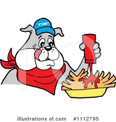 Royalty-Free (RF) Bulldog Clipart Illustration by LaffToon - Stock Sample #1112795