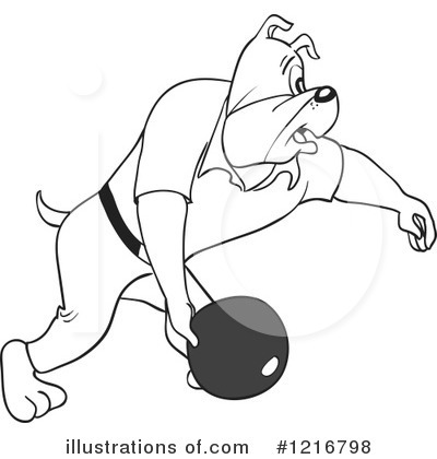 Royalty-Free (RF) Bulldog Clipart Illustration by LaffToon - Stock Sample #1216798