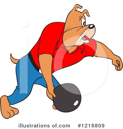 Royalty-Free (RF) Bulldog Clipart Illustration by LaffToon - Stock Sample #1216809