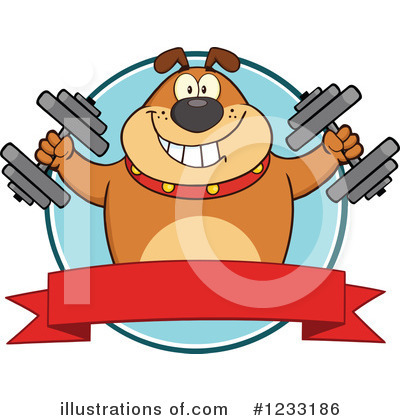 Royalty-Free (RF) Bulldog Clipart Illustration by Hit Toon - Stock Sample #1233186