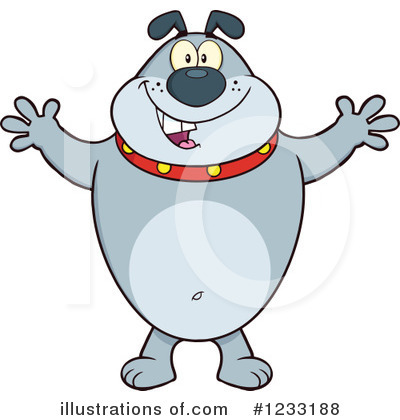 Royalty-Free (RF) Bulldog Clipart Illustration by Hit Toon - Stock Sample #1233188