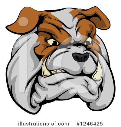 Bulldog Clipart #1246425 by AtStockIllustration