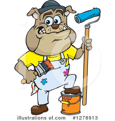 Royalty-Free (RF) Bulldog Clipart Illustration by Dennis Holmes Designs - Stock Sample #1278913