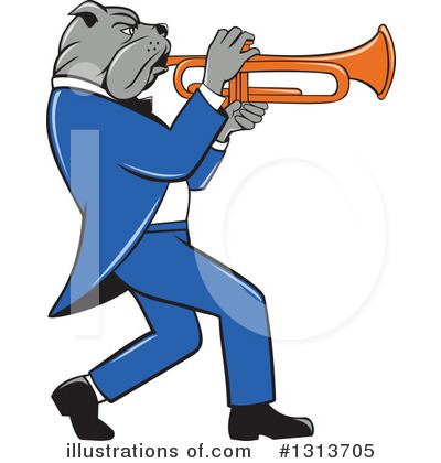 Royalty-Free (RF) Bulldog Clipart Illustration by patrimonio - Stock Sample #1313705
