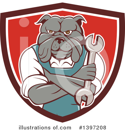 Bulldog Clipart #1397208 by patrimonio