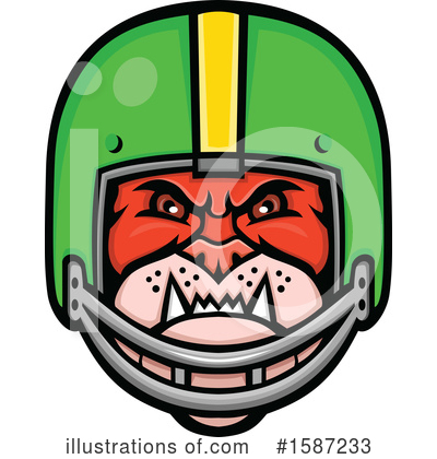 American Football Helmet Clipart #1587233 by patrimonio