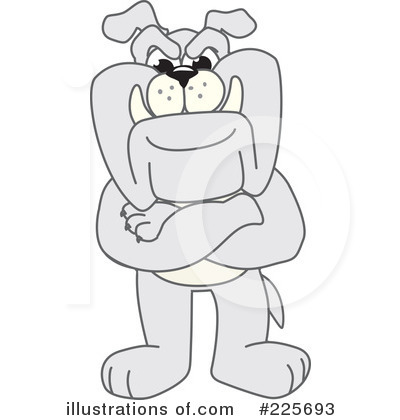Bulldog Mascot Clipart #225693 by Toons4Biz