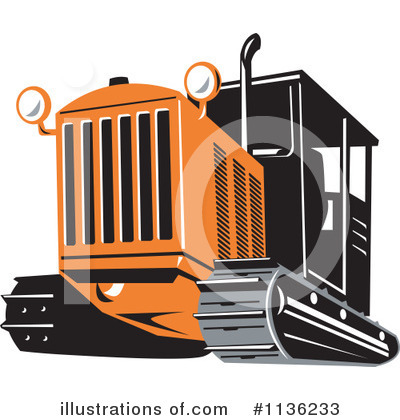 Royalty-Free (RF) Bulldozer Clipart Illustration by patrimonio - Stock Sample #1136233