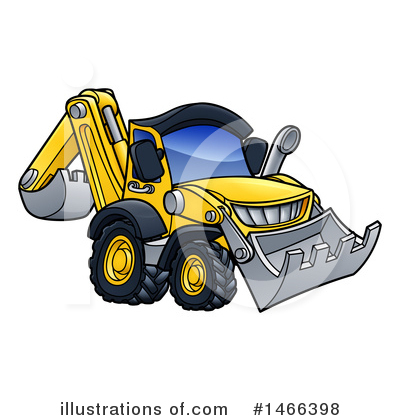 Royalty-Free (RF) Bulldozer Clipart Illustration by AtStockIllustration - Stock Sample #1466398