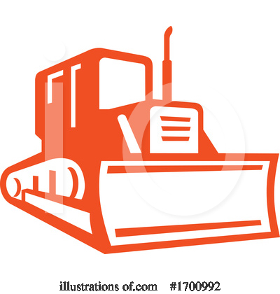 Royalty-Free (RF) Bulldozer Clipart Illustration by patrimonio - Stock Sample #1700992