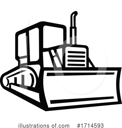 Royalty-Free (RF) Bulldozer Clipart Illustration by patrimonio - Stock Sample #1714593