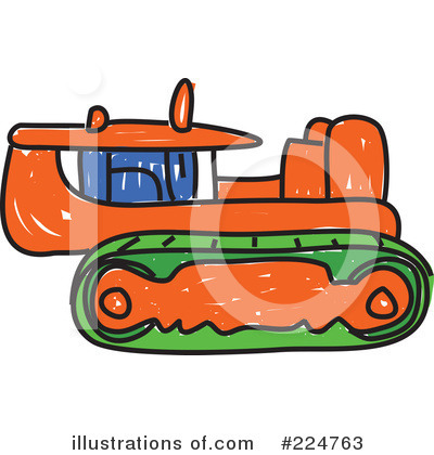 Royalty-Free (RF) Bulldozer Clipart Illustration by Prawny - Stock Sample #224763