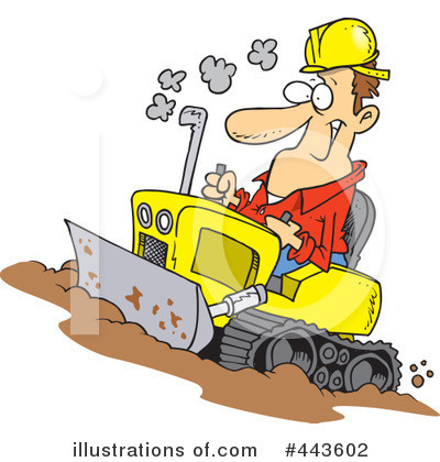 Bulldozer Clipart #443602 by toonaday