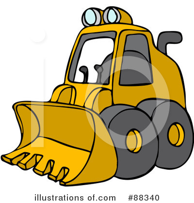 Royalty-Free (RF) Bulldozer Clipart Illustration by djart - Stock Sample #88340