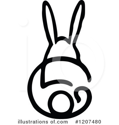 Royalty-Free (RF) Bunny Clipart Illustration by Prawny Vintage - Stock Sample #1207480